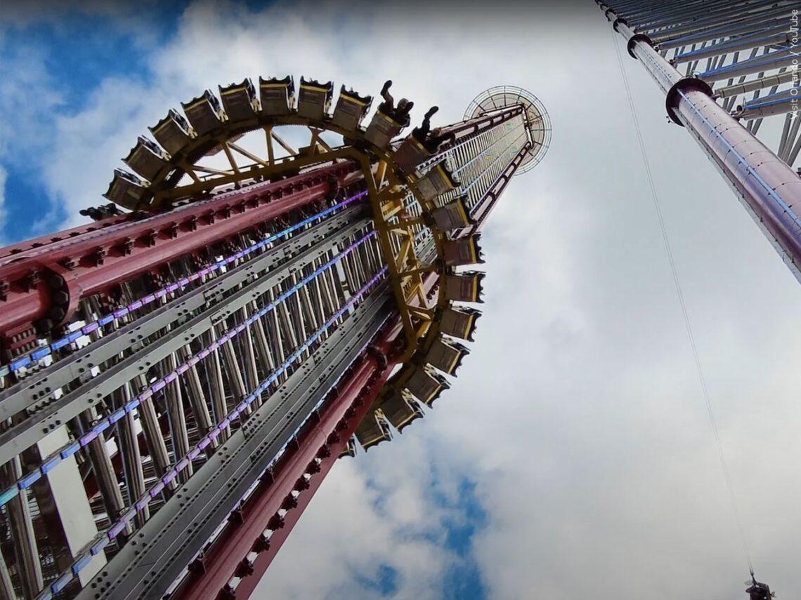 Icon Park Orlando Free Fall Ride | Skinny Ninja Mom