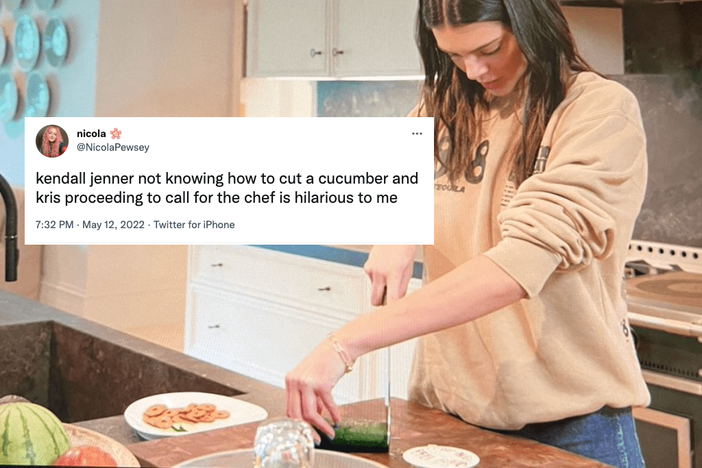 Kendall Jenner Cutting A Cucumber Twitter