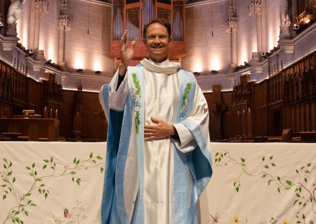 Long White Linen Vestment Worn By Priests