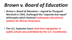 Plessy Vs Ferguson Brown Vs Board Of Education