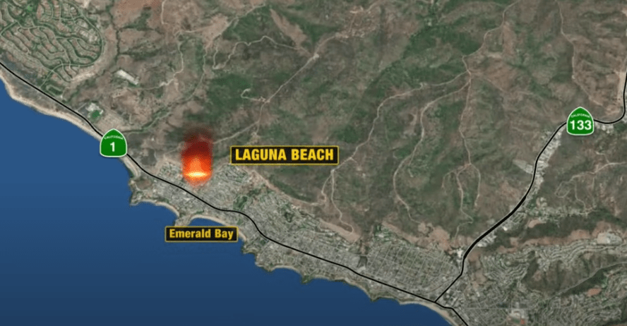 Emerald bay Fire Laguna Beach
