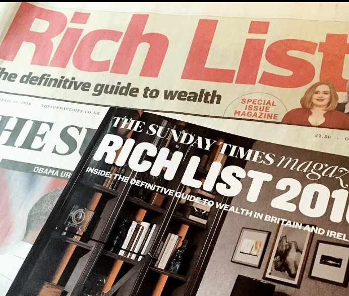 Sunday Times Rich List 2022 Release Date