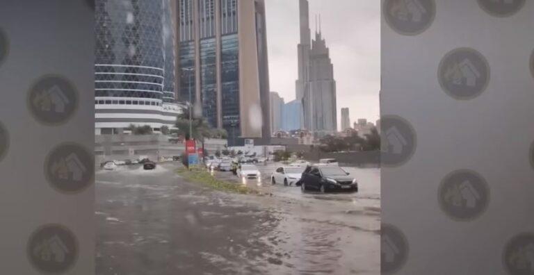 Dubai Floods Heavy Rains Disrupt City Residents Turn Waterlogged   Dubai Floods 768x396 